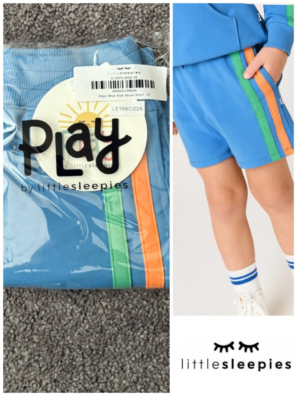 Little Sleepies Major Blue Shorts 2T